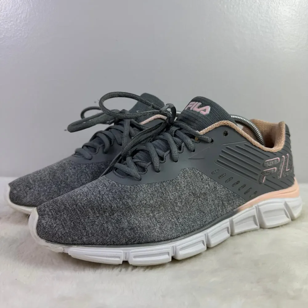 FILA Memory Primeforcer Gray/Pink Sneakers Women’s Size 11
